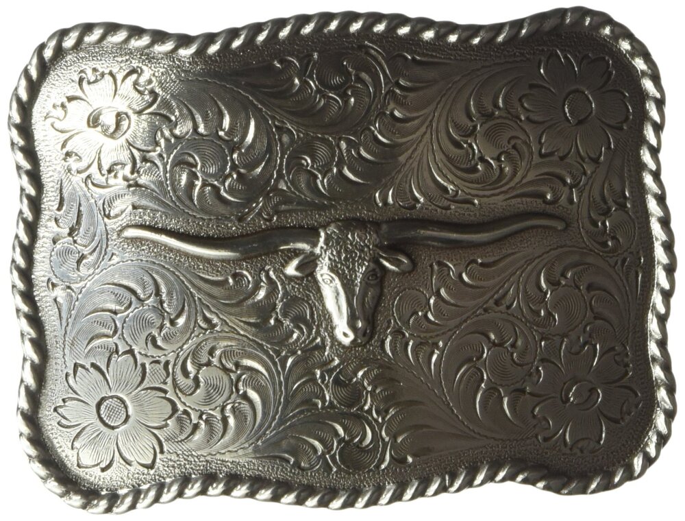 2573 M&F Silver Longhorn Buckle Silver